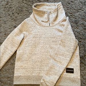 Grey & White funnel neck sweater from Calvin Klein